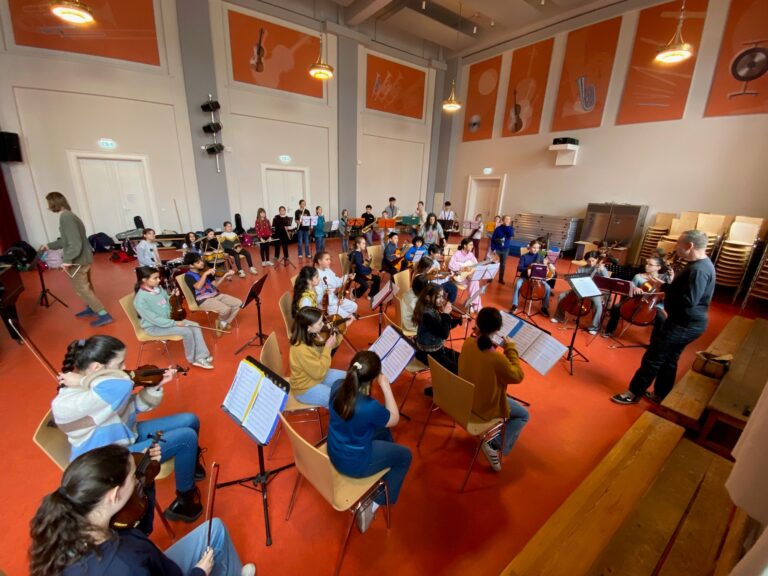 Erste Probe für das Philharmoniekonzert